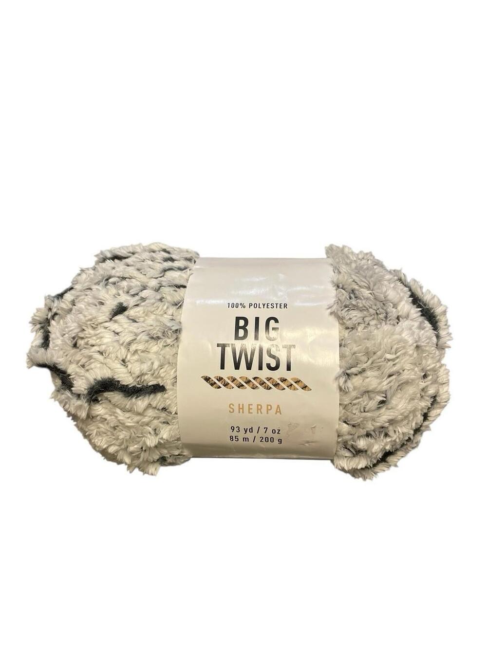 BIG TWIST SHERPA YARN SKEIN -  Black - 93 Yards, 7 Oz  - Jo-Ann Stores